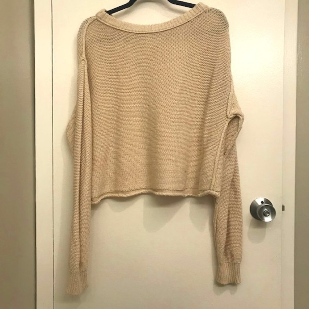 Free People Cropped Knit Sweater